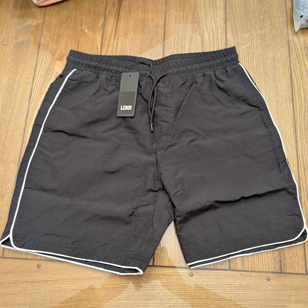 LCKR Jasper Nylon Shorts Boys XL Black NWT